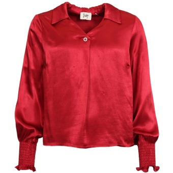 Isay Mirra Button Blouse Red
